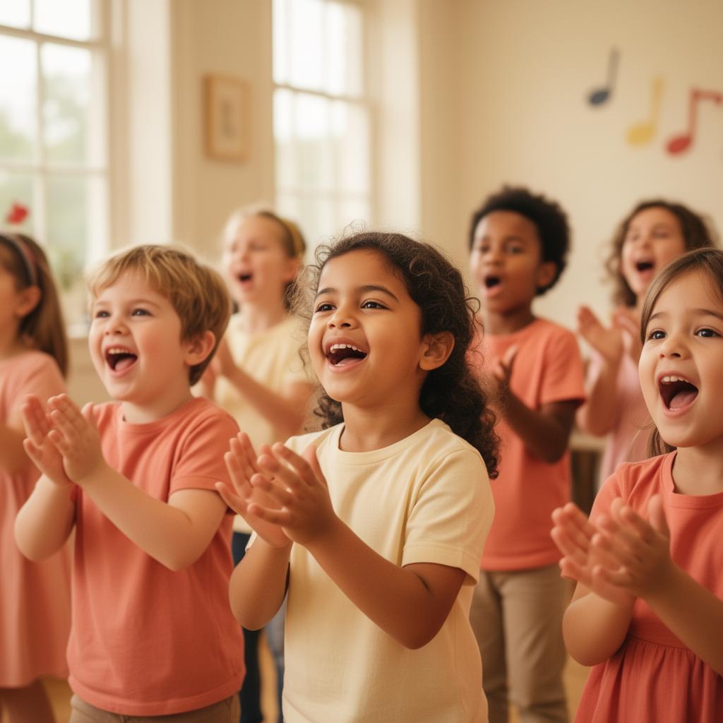 Students enjoying music class together